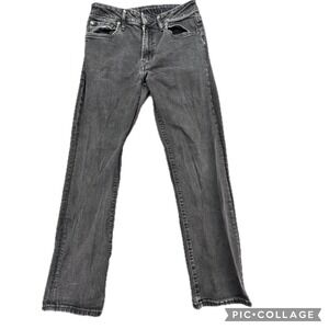 American Eagle Mens 31x30 AirFlex+ Slim Straight Black Wash‎ Jeans Denim Pants